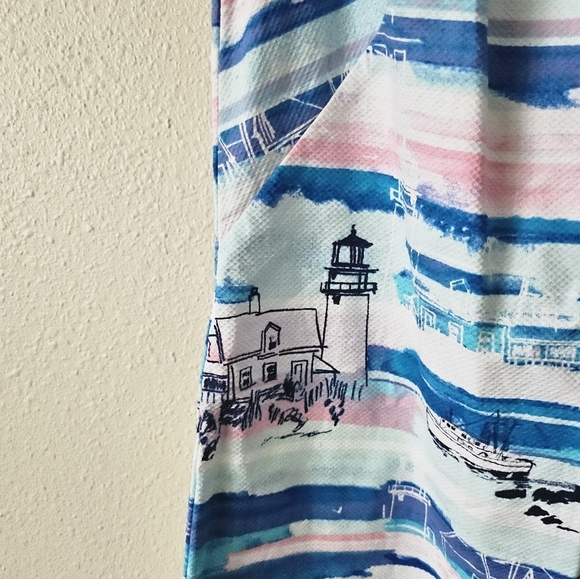 Talbots Beachy Cotton Striped Sleeveless Sheath Shift Dress Size 2. - Picture 8 of 11